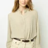ANNA - High-waisted wide-leg pants in jean