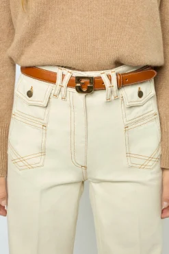 ANNA - High-waisted wide-leg pants in jean