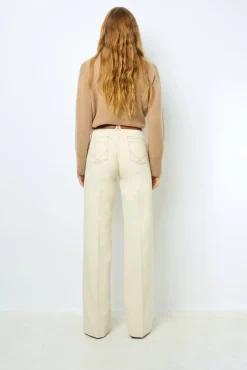 ANNA - High-waisted wide-leg pants in jean