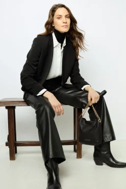 Black jacket with gold chains - MIRIELLE