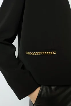 Black jacket with gold chains - MIRIELLE
