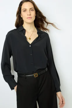 Black soft shirt - BEATA