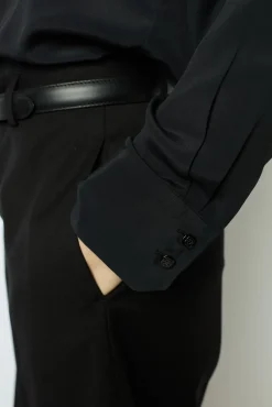 Black soft shirt - BEATA