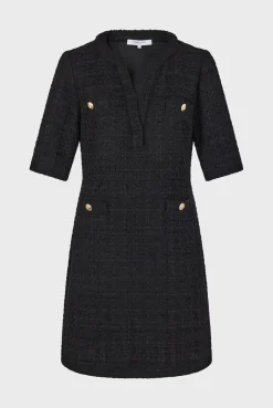Black tweed mini dress - SALOME