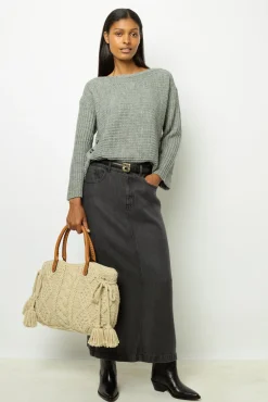 Boat neck sweater with buttons - JOLINE