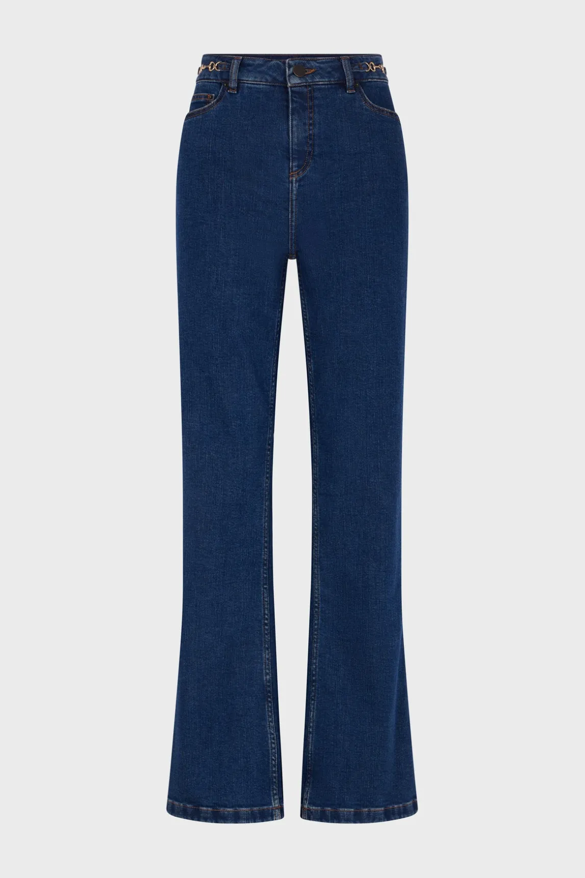 Bootcut jeans with gold buckles - NAIADE