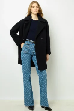 Bouclette mid-length coat - LYSANDRA