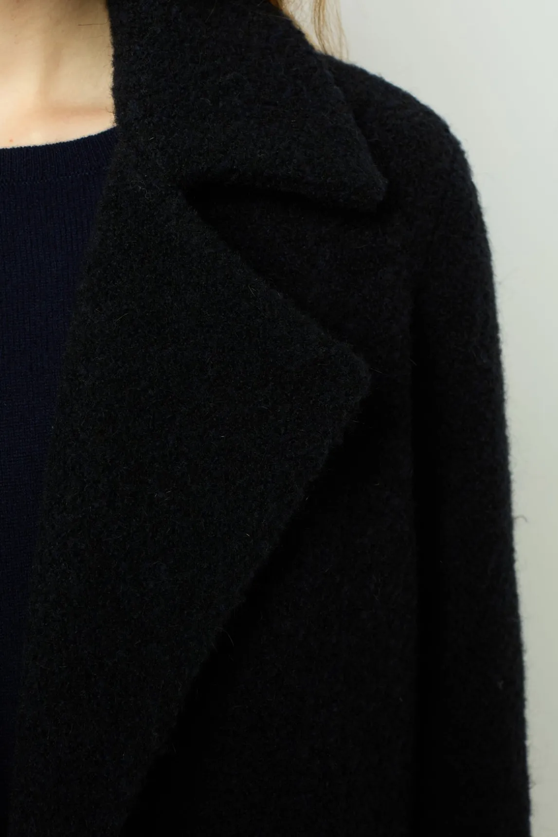 Bouclette mid-length coat - LYSANDRA