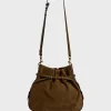 Bucket bag in suede leather - ROMY