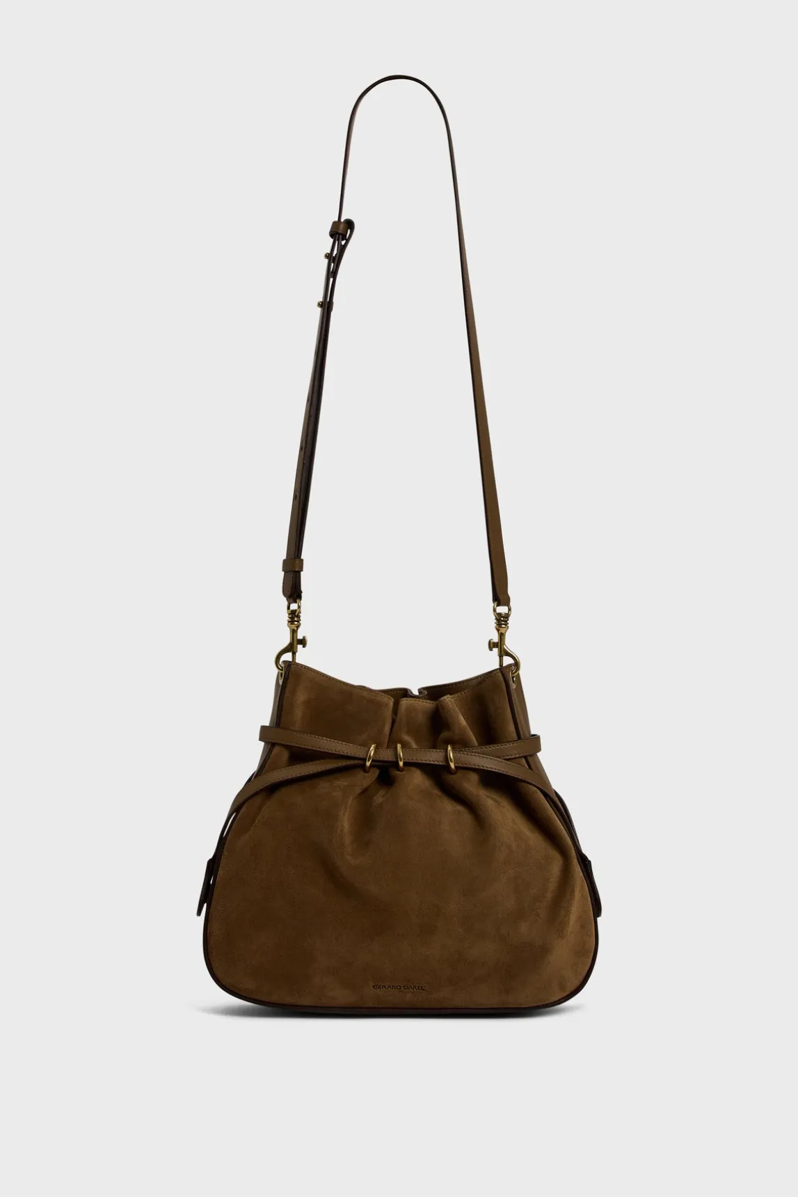 Bucket bag in suede leather - ROMY