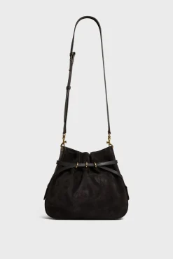 Bucket bag in suede leather - ROMY
