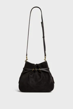 Bucket bag in suede leather - ROMY