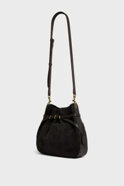 Bucket bag in suede leather - ROMY