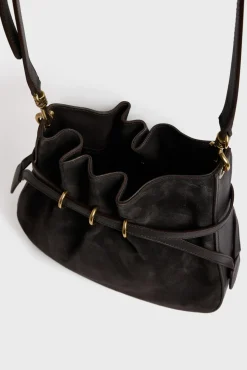 Bucket bag in suede leather - ROMY