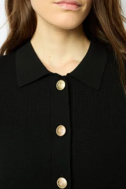 Cardigan with golden buttons - JULIE