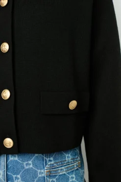 Cardigan with golden buttons - JULIE