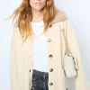 Cashmere cardigan with collar and fingerless gloves - JADWIGE