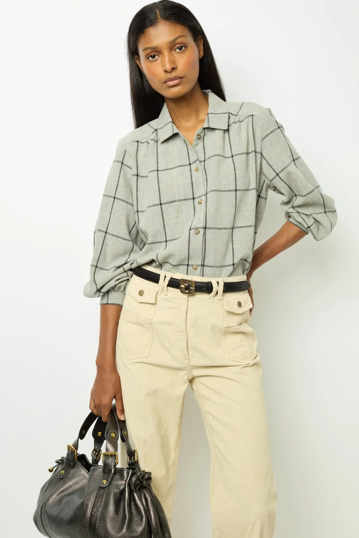 Check shirt with lurex - BELLE
