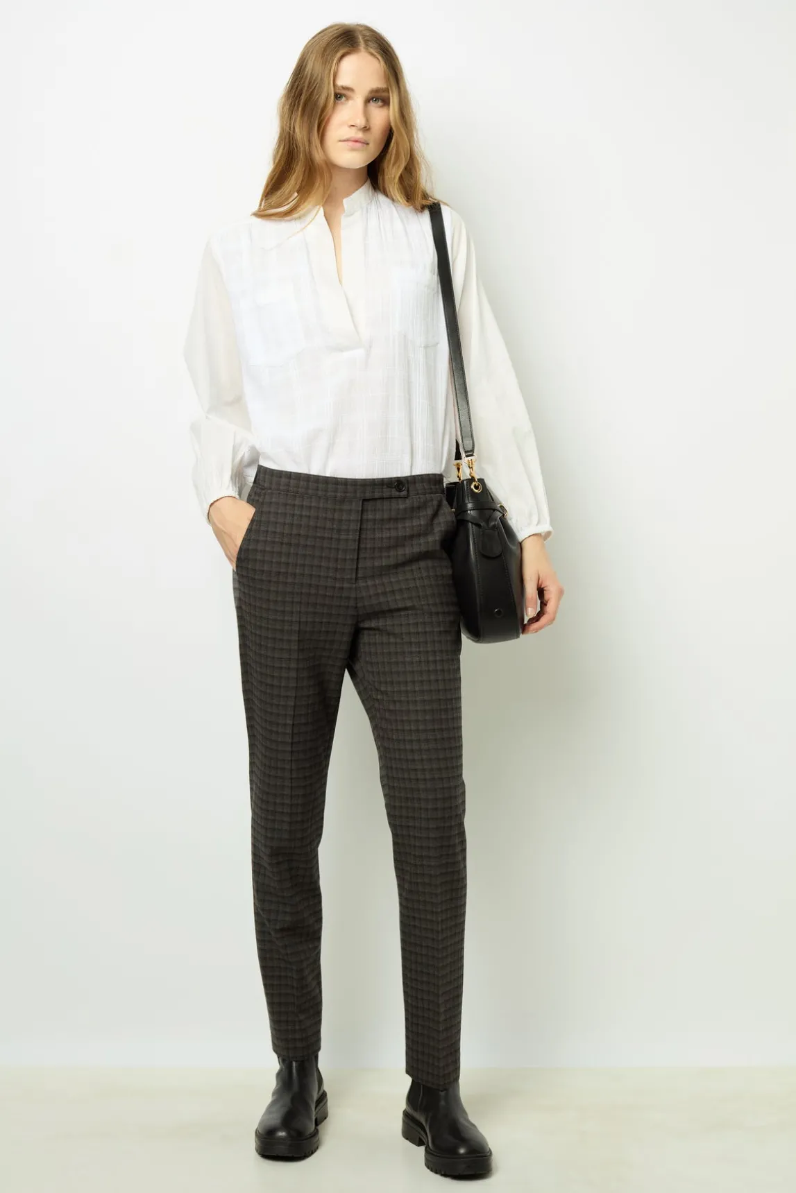 Checked slim pants - NOELIE