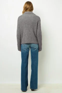 Chunky knit collar cardigan - JOESSE