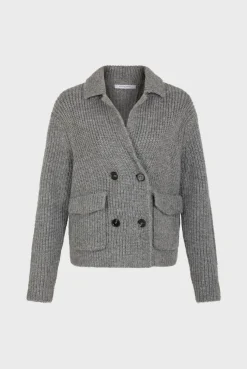 Chunky knit collar cardigan - JOESSE