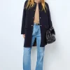 Coat in reversible fine wool fabric - LAREEN