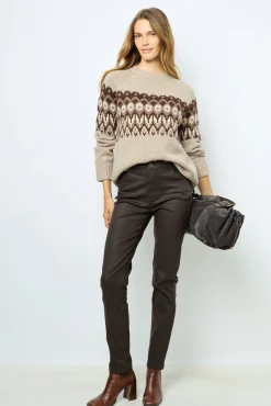 Coated slim jeans - NOURIA