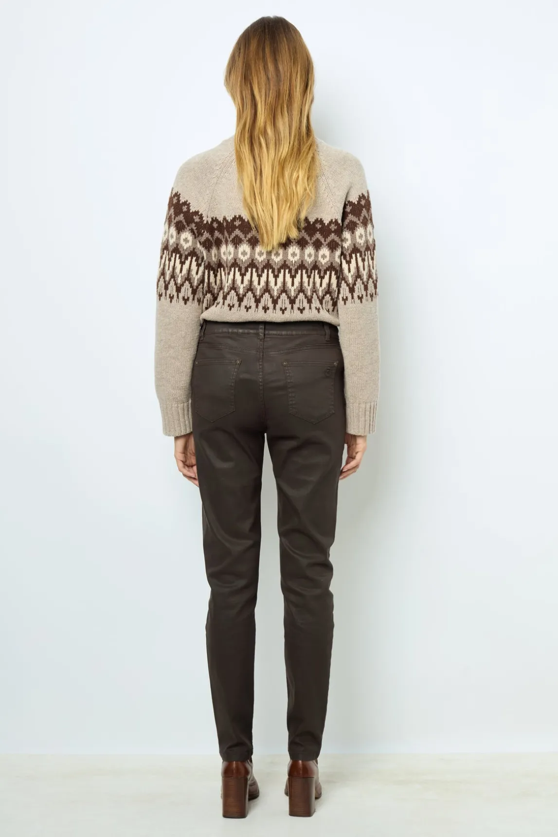 Coated slim jeans - NOURIA
