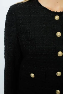 Collarless tweed jacket - MELISSA