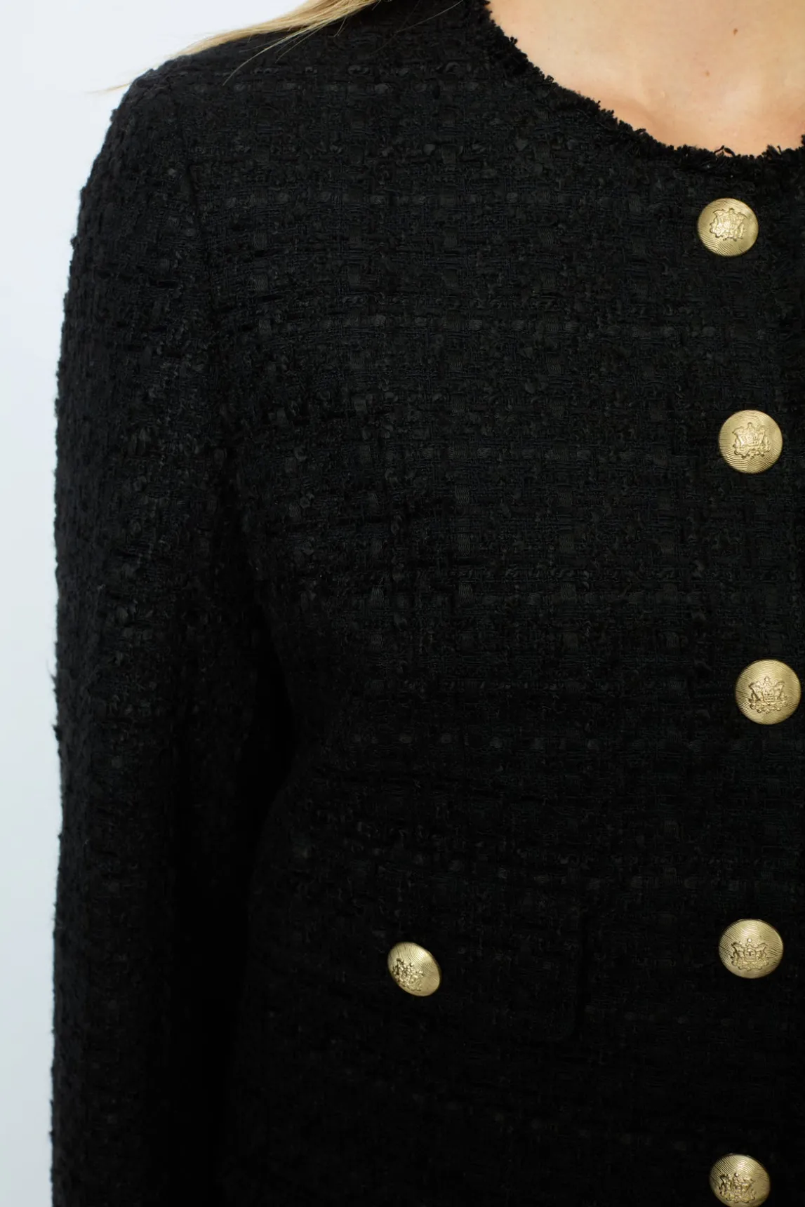 Collarless tweed jacket - MELISSA