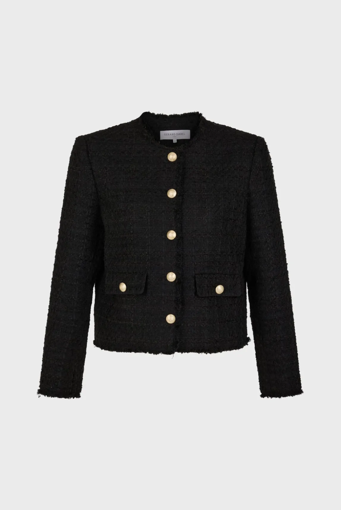 Collarless tweed jacket - MELISSA