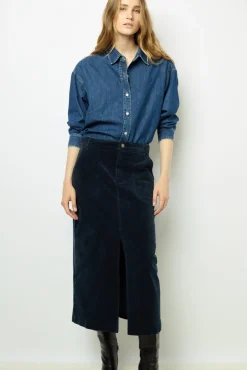 Corduroy midi skirt - CASSIDIE