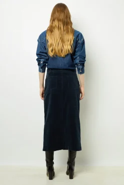 Corduroy midi skirt - CASSIDIE