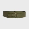 Corseted belt in leather - OLYMPE