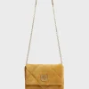 Crossbody bag in quilted suede leather
