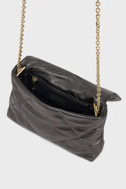 Crossbody bag in quilted metallized leather - LE FANNY
