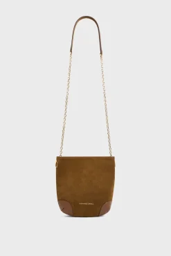 Crossbody bag in suede leather - LE MINI CHARLOTTE