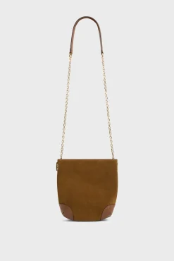 Crossbody bag in suede leather - LE MINI CHARLOTTE