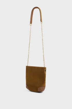 Crossbody bag in suede leather - LE MINI CHARLOTTE
