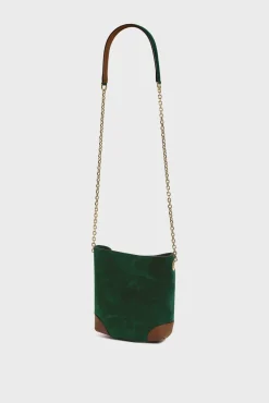 Crossbody bag in suede leather - LE MINI 