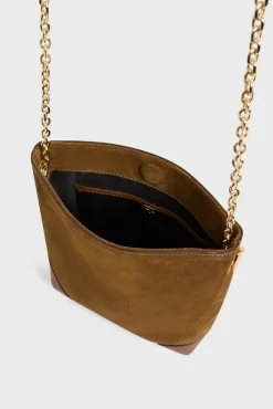 Crossbody bag in suede leather - LE MINI CHARLOTTE