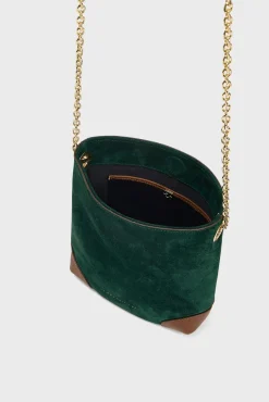 Crossbody bag in suede leather - LE MINI 