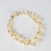 Double glass bead necklace