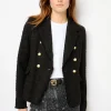 Double-breasted tweed blazer - MYLA