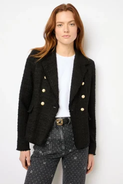 Double-breasted tweed blazer - MYLA