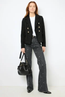 Double-breasted tweed blazer - MYLA