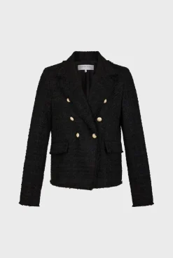 Double-breasted tweed blazer - MYLA
