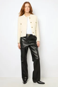 Ecru tweed jacket - MORGANE