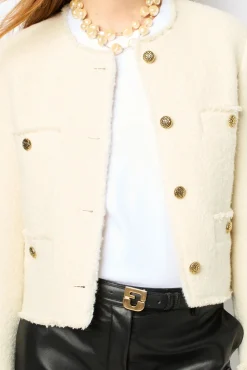 Ecru tweed jacket - MORGANE