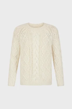 Ecru twisted sweater - JORDANA